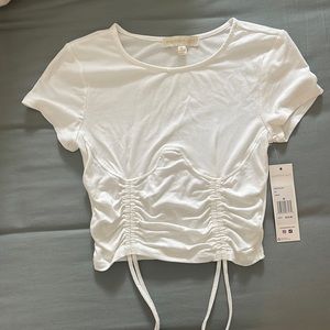 Madden girl white crop top NWT M